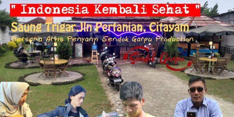 Program Talkshow & Live Musik Cara Sosialisasi PROKES – ” Indonesia Kembali Sehat ” berlangsung di Saung Trigar Depok.