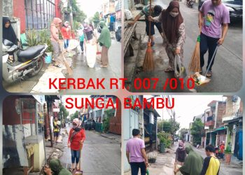 Kerja bakti rutin, ” Kolaborasi yang mampu menciptakan kampung tangguh”