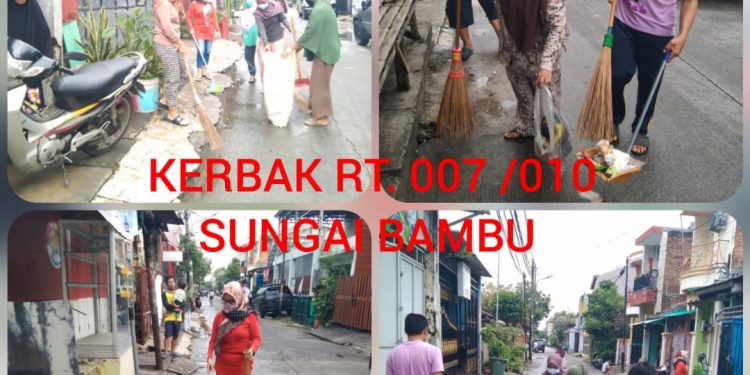Kerja bakti rutin, ” Kolaborasi yang mampu menciptakan kampung tangguh”