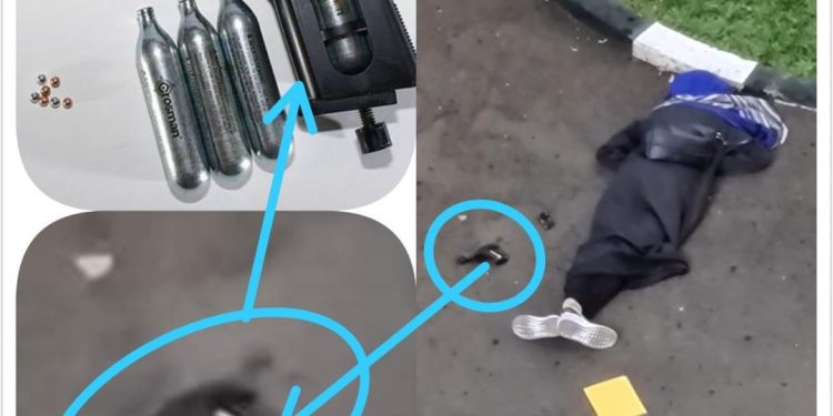 Terduga teroris, Serang petugas jaga Mabes Polri