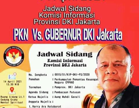 PRESS RELEASE!!!, Sidang sengketa PKN melawan Gubernur DKI Jakarta
