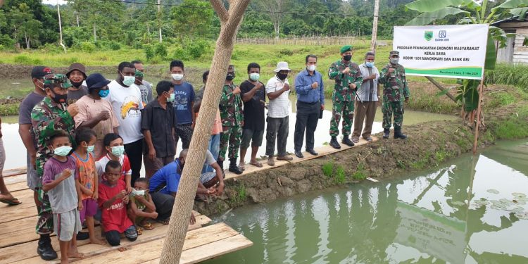 Kodim 1801/Manokwari dan BRI Manokwari kembali merealisasikan Program Piring Emas