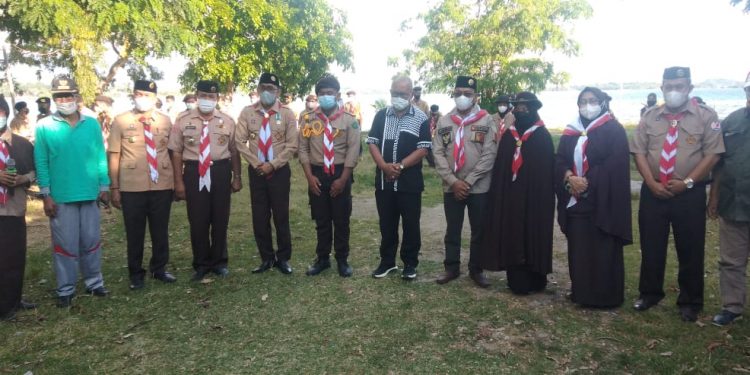 Andi Jalil, Mewakili Bupati dalam pembukaan Sosiolisasi dan Pengawasan Pemilu Partisipatif oleh Bawaslu Barru