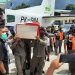 Pesawat charter Smart Aviation PK-SNA yang Membawa Jenazah Bharada Muhammad Kurniadi Sutio (Korban Kontak Tembak ),dengan KSTP Ngalum Kupel, tiba di Bandara Sentani Jayapura.