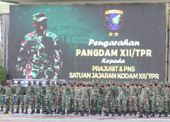 Pangdam XII/Tpr Beri Pengarahan Kepada Prajurit dan PNS