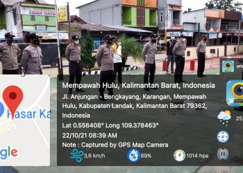 Pimpin pelaksanaan apel pagi ini yang disampaikan Kapolsek Mempawah Hulu.