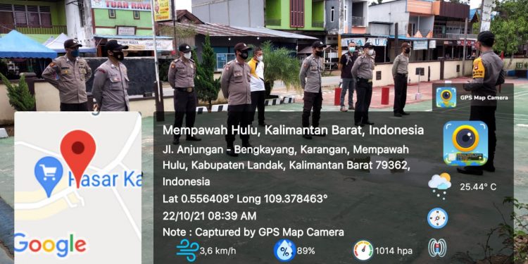 Pimpin pelaksanaan apel pagi ini yang disampaikan Kapolsek Mempawah Hulu.