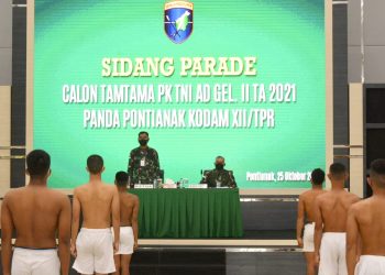 Siapkan Prajurit Unggul di Masa Depan, Pangdam XII/Tpr Pimpin Sidang Parade Calon Tamtama Gel-II