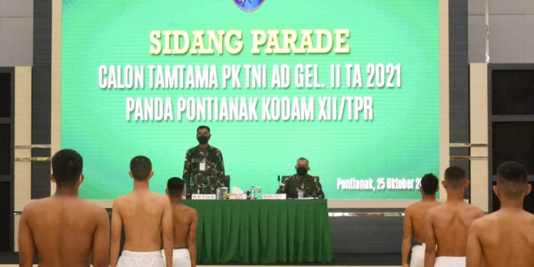 Siapkan Prajurit Unggul di Masa Depan, Pangdam XII/Tpr Pimpin Sidang Parade Calon Tamtama Gel-II