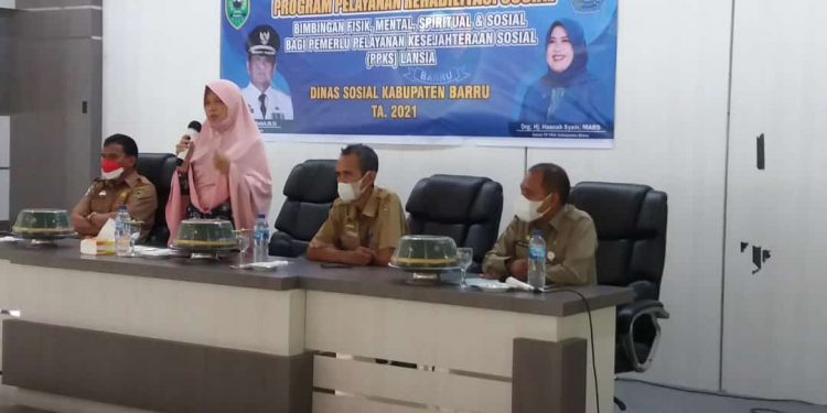 Ketua TP. PKK Barru, Hasnah Syam Hadiri Bimbingan Lansia.