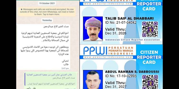 Asosiasi Wartawan Oman Akan Kunjungi PPWI Nasional di Jakarta