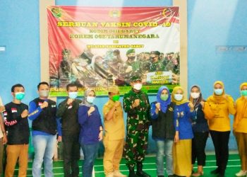 Danramil 1110/Banyuresmi Sukseskan Serbuan Vaksin Covid-19 Kodim 0611/Garut Korem 062/Taruma Negara Mencapai 1.518 Orang.