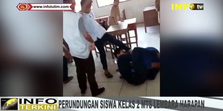 Diduga Lemahnya Pengawasan Sekolah Mts Lembara Harapan, Burau, Kab. Lutim, hingga terjadi Pemukulan pada Seorang Siswa di Ruang Kelas.