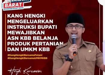 Plt Bupati Bandung Barat, Hengky Kurniawan Meminta para Aparatur Sipil Negara (ASN) Bandung Barat untuk Membeli Produk UMKM dan hasil Petani lokal