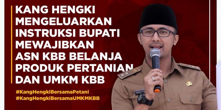 Plt Bupati Bandung Barat, Hengky Kurniawan Meminta para Aparatur Sipil Negara (ASN) Bandung Barat untuk Membeli Produk UMKM dan hasil Petani lokal