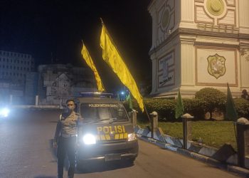 Antisipasi Tindak Kejahatan Jalanan di Malam Hari, Personil Polsek Medan Baru Patroli Blue Light