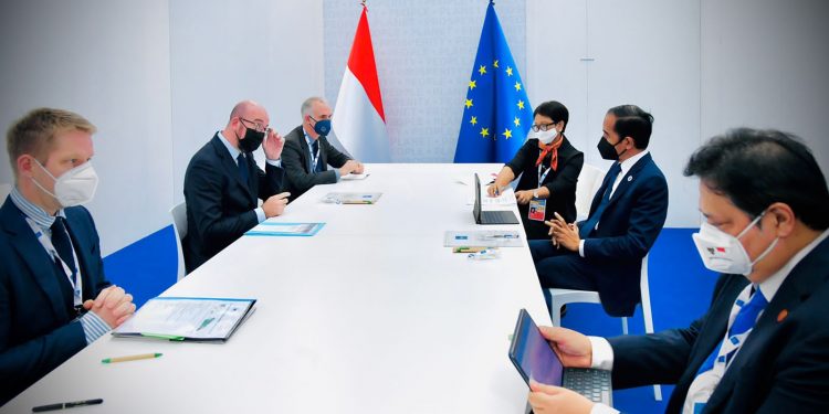 Presiden Jokowi Bahas Situasi Dunia dengan Presiden Dewan Eropa