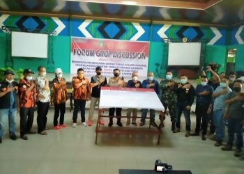 Penandatanganan Deklarasi Damai antar Ormas PP dan FKPPI juga SPSI serta SPTSI.