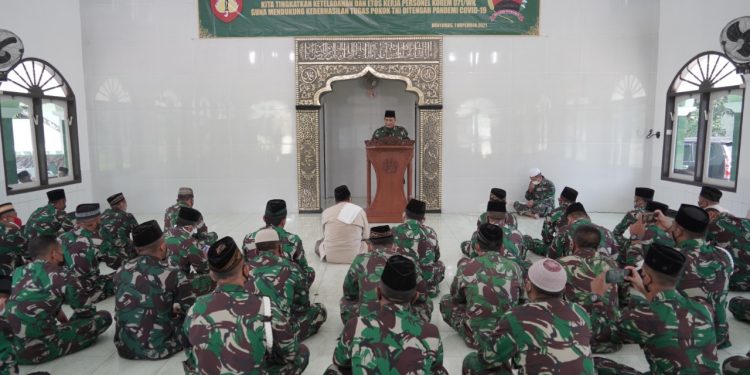 Korem 071/Wijayakusuma Gelar Peringatan Maulid Nabi Muhammad SAW 1443 H/2021 M