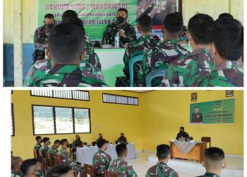 Dandim 1801/Manokwari kunjungi Koramil Persiapan Sat BKO di Wilayah Kab.Teluk Wondama