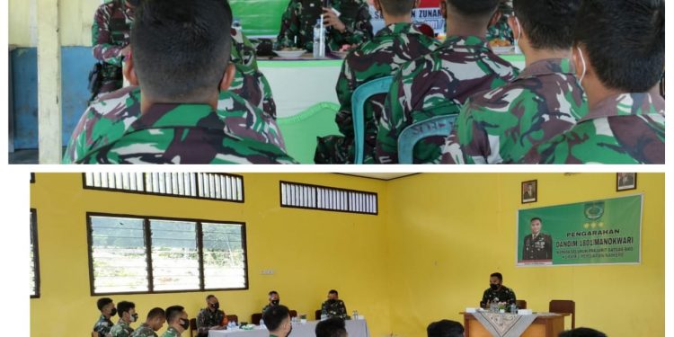 Dandim 1801/Manokwari kunjungi Koramil Persiapan Sat BKO di Wilayah Kab.Teluk Wondama