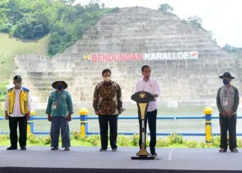 Presiden Jokowi Resmikan Bendungan Karalloe di Gowa