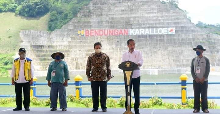 Presiden Jokowi Resmikan Bendungan Karalloe di Gowa