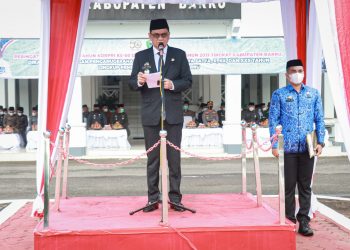 Upacara HUT KORPRI ke 50 & PGRI Ke 76 di gelar dan di Pimpin langsung Bupati Pemkab Barru
