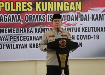 Kapolres Kuningan Silaturahmi dengan Tokoh Agama Ormas Islam dan Dai Kamtibmas