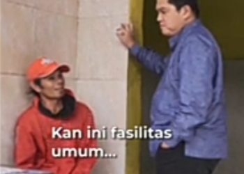 Reaksi Erick Thohir saat ke Toilet SPBU, DPR : Fasilitas Umum  kenapa mesti bayar,!?.