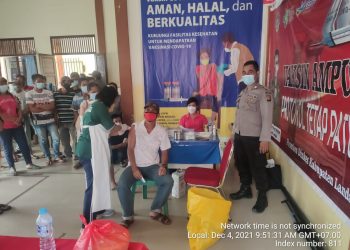 Masyarakat Desa Raba & Desa Menjalin lakukan Vaksinasi Tahap ke -I