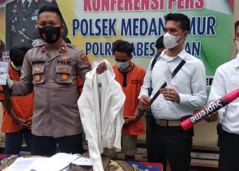 Diciduk 4 Anggota Geng Motor, 2 Orang Pelaku Dihadiahi Timah Panas oleh Petugas Polsek Medan Timur