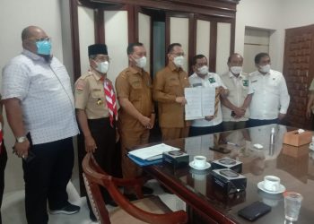 Pemprov Sumut dan KSJ Tanda Tangani MoU Bersama Pramuka , BKPRMI Serta Perguruan Tinggi, Tangani Bencana Alam
