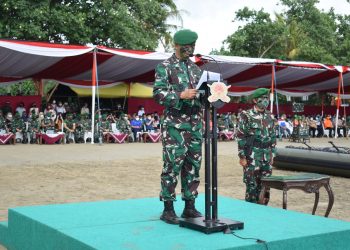 Danrem 071/Wijayakusuma Hadiri Upacara Tradisi Pembaretan Sarcabif Taruna Akmil Tingkat IV TA 2021