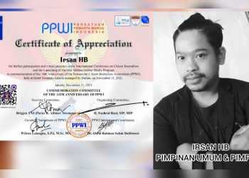 Pimpinan Umum Yang Sekaligus Pimpinan Redaksi Satyabhayangkara Kembali Diganjar Penghargaan