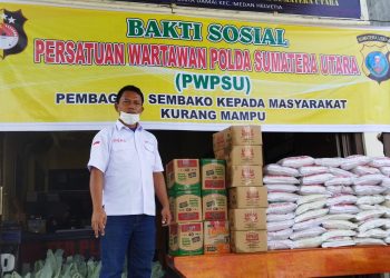 Persatuan Wartawan Polda Sumatera Utara Berbagi Kasih ke Warga Kurang Mampu
