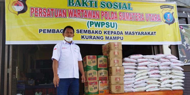 Persatuan Wartawan Polda Sumatera Utara Berbagi Kasih ke Warga Kurang Mampu