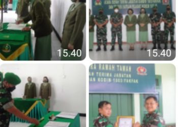 Sertijab Dandim/1803 Fakfak Letkol Inf Doddy Yudha Resmi Letakan Tongkat Komando