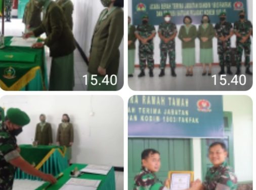 Sertijab Dandim/1803 Fakfak Letkol Inf Doddy Yudha Resmi Letakan Tongkat Komando