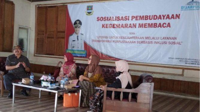 DISARPUS KBB Lakukan Sosialisasi Pembudayaan Kegemaran Membaca