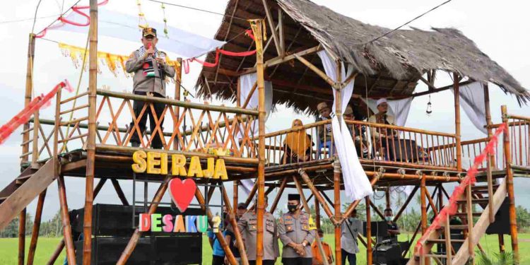 Kapolres Batu Bara bersama Komunitas Sedekah Jumat Menghadiri Kegiatan Peresmian Wisata Sawah Raja