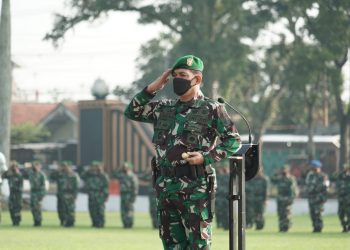 Tetap Prokes, Korem 071/Wijayakusuma Gelar Upacara Bulanan Awal Tahun 2022