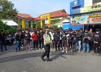 50 Pengendara Terjaring Penertiban Knalpot Brong Yang Digelar Polrestabes Semarang Di Jl. Pemuda