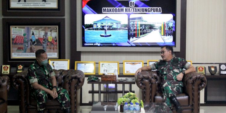 Pangdam XII/Tpr Terima Kunjungan Silaturahmi Irpuskesad