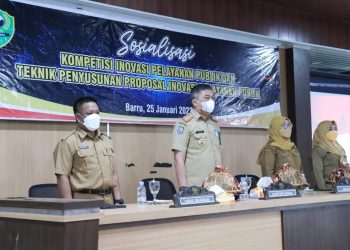 Suburkan Inovasi, Sekda Barru Buka Kegiatan Sosialisasi Kompetensi dan Teknik Inovasi Pelayanan Publik