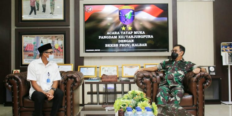 Bahas Penanganan Stunting, Pangdam XII/Tpr Terima Kunjungan Kaper BKKBN Kalbar