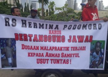 Aksi Simpatik Pemuda Pemudi Jakarta Utara Berikan Dukungan bagi Korban Dugaan Mal Praktek Rumah Sakit Hermina Podomoro
