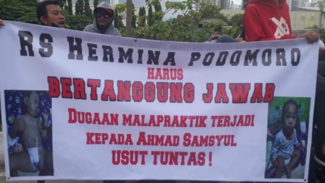 Aksi Simpatik Pemuda Pemudi Jakarta Utara Berikan Dukungan bagi Korban Dugaan Mal Praktek Rumah Sakit Hermina Podomoro