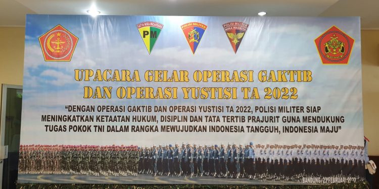Upacara Operasi Gaktib dan Yustisi tahun 2022 secara Virtual di wilayah Kogartap II/Bandung