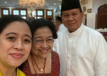 Prabowo Bersilaturahmi ke Kediaman Megawati saat  Idulfitri 1443 H. Makin Jelas Sinyal Duet Puan – Prabowo .